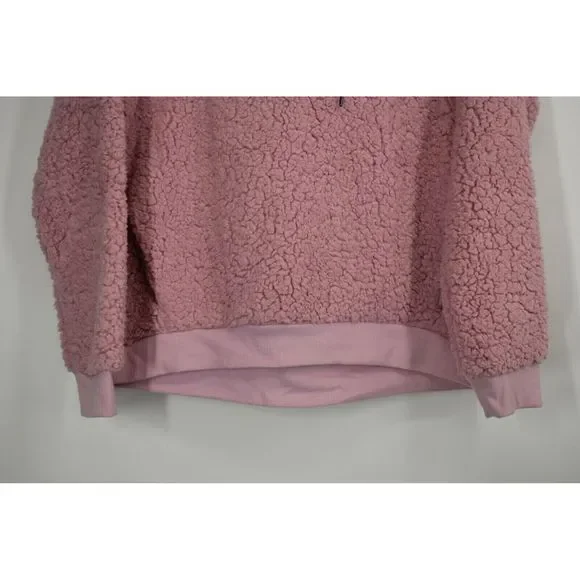 Z By Zella Womens Rare Form Faux Shearling Pullover Hoodie Funnel Long Sleeves M - Picture 4 of 7